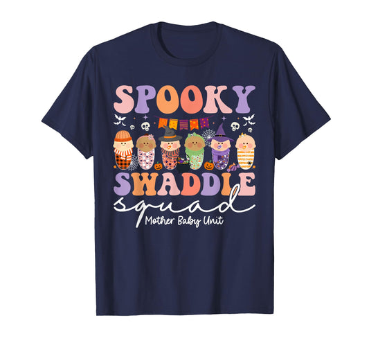 Spooky Swaddle Squad Mother Baby Unit Halloween T-Shirt