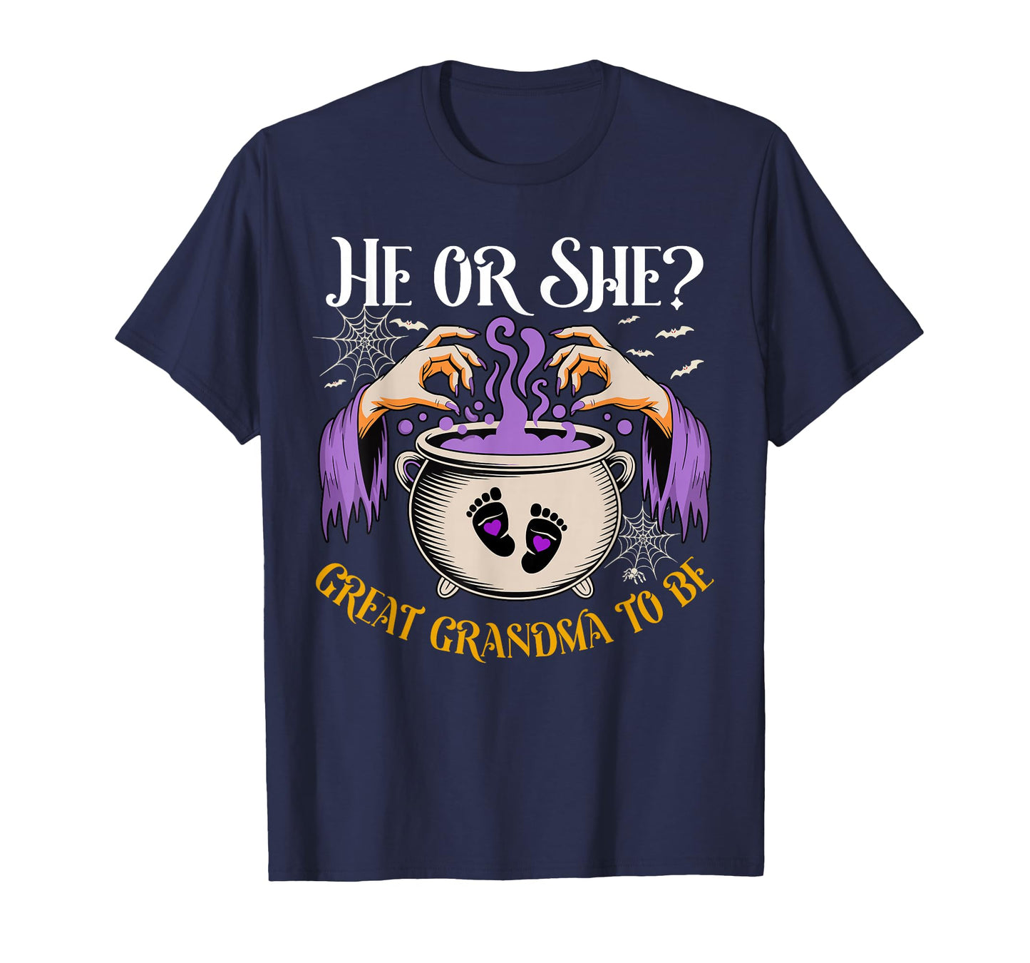 He Or She Great Grandma to Be Baby Reveal Halloween Costume T-Shirt