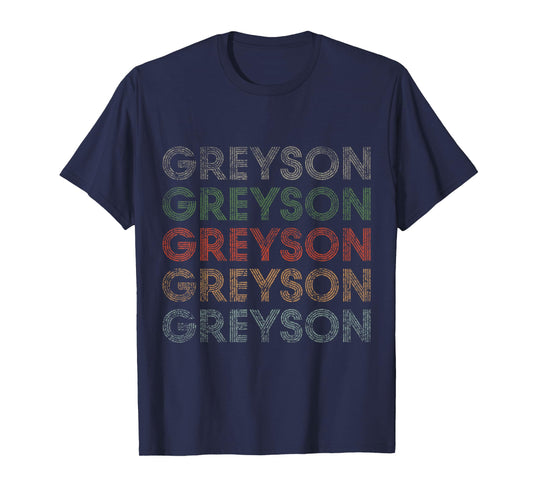 Greyson First Name Grunge Style Vintage Retro T-Shirt