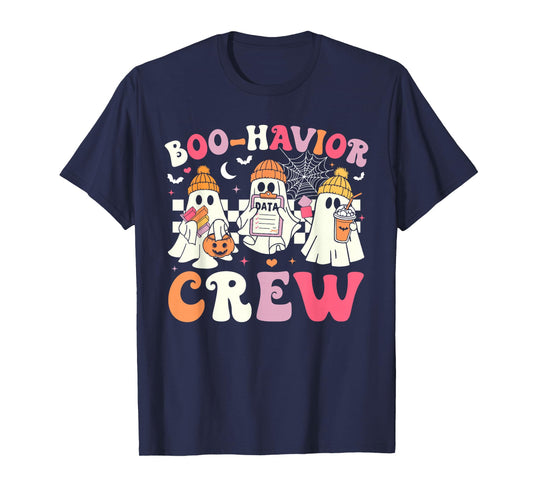 Retro Boo-Havior Crew Behavior Analyst Halloween ABA RBT T-Shirt