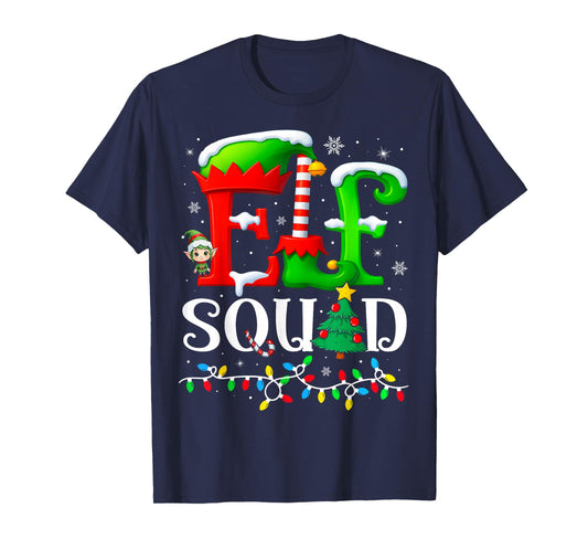 Elf Squad Christmas Family Matching Pajamas Elf Boys Kid Men T-Shirt
