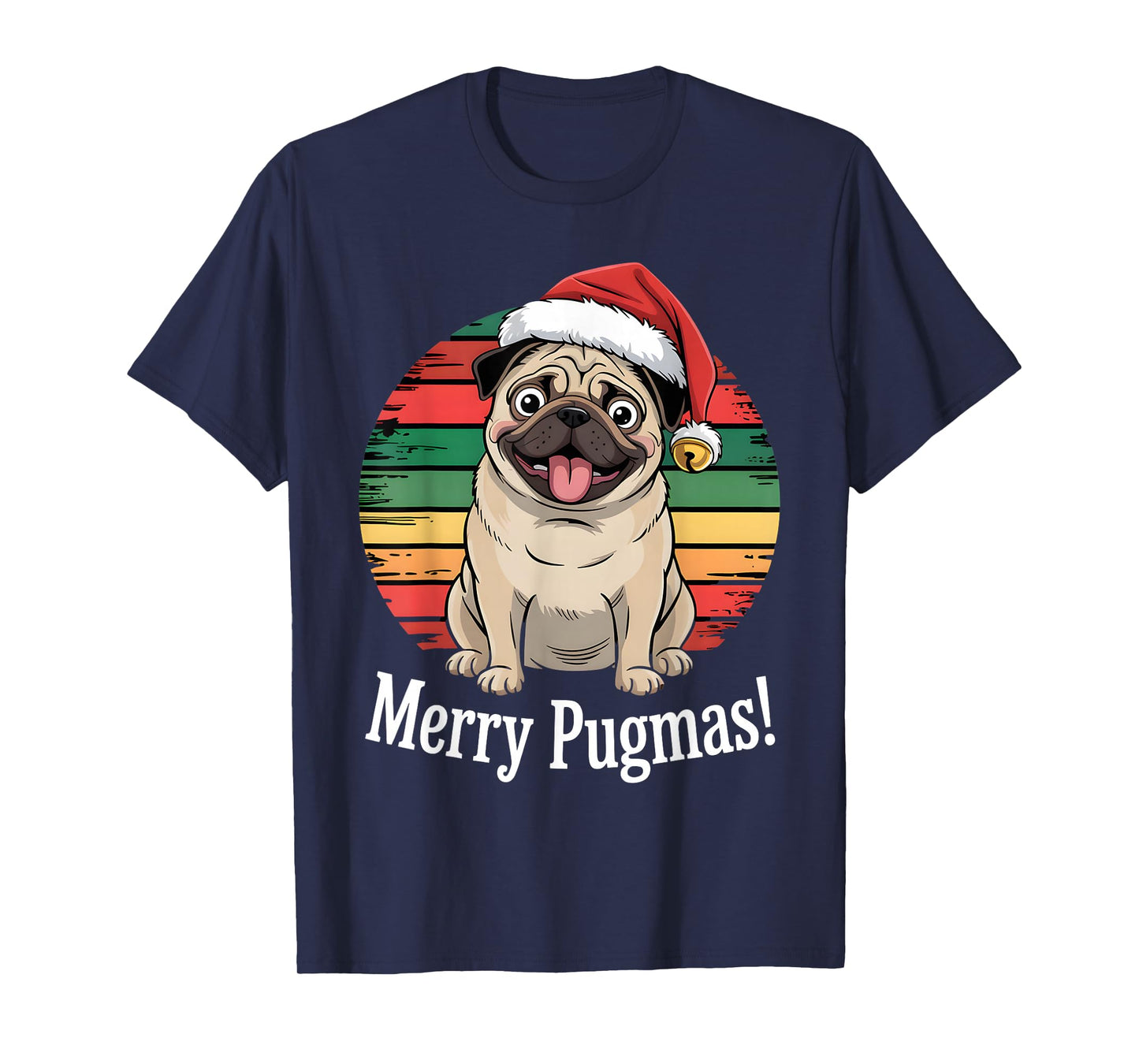 Funny Father Christmas Xmas Pug Puppy Dogs Party Costume T-Shirt