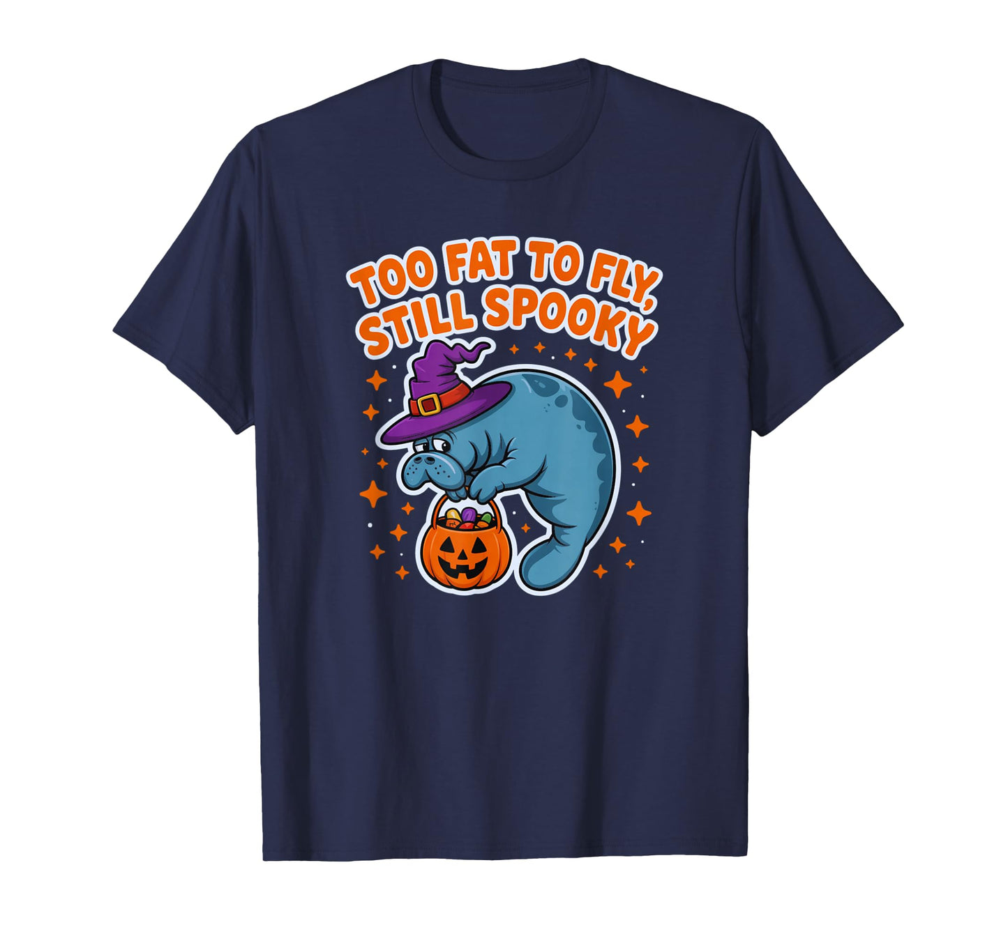 Manatee Witch Hat Halloween Candy Bucket T-Shirt
