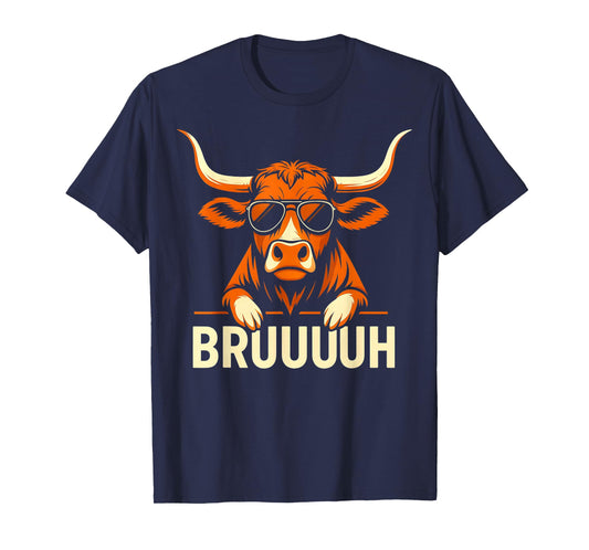 Vintage Retro Bruh Longhorn Meme Gift for Men Women Kid T-Shirt