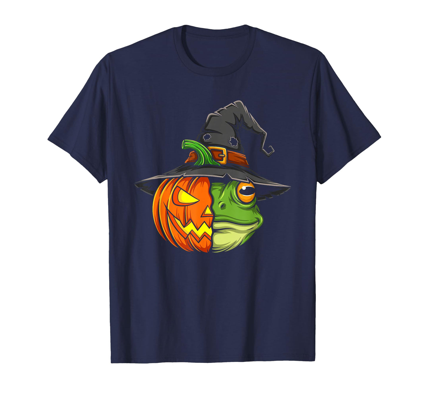 Frog Pumpkin Jack O Lantern Halloween Kids Mens Womens T-Shirt