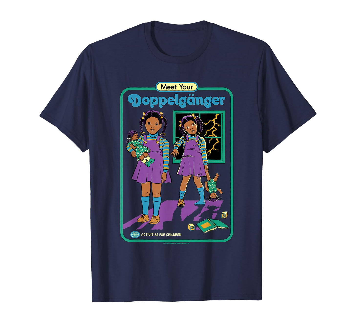 Evil Doppelganger Sarcastic Retro Vintage Funny Adult Humor T-Shirt