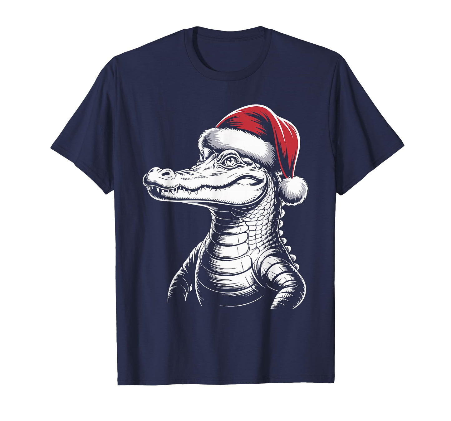 Alligator Santa Hat Christmas Crocodile Xmas T-Shirt