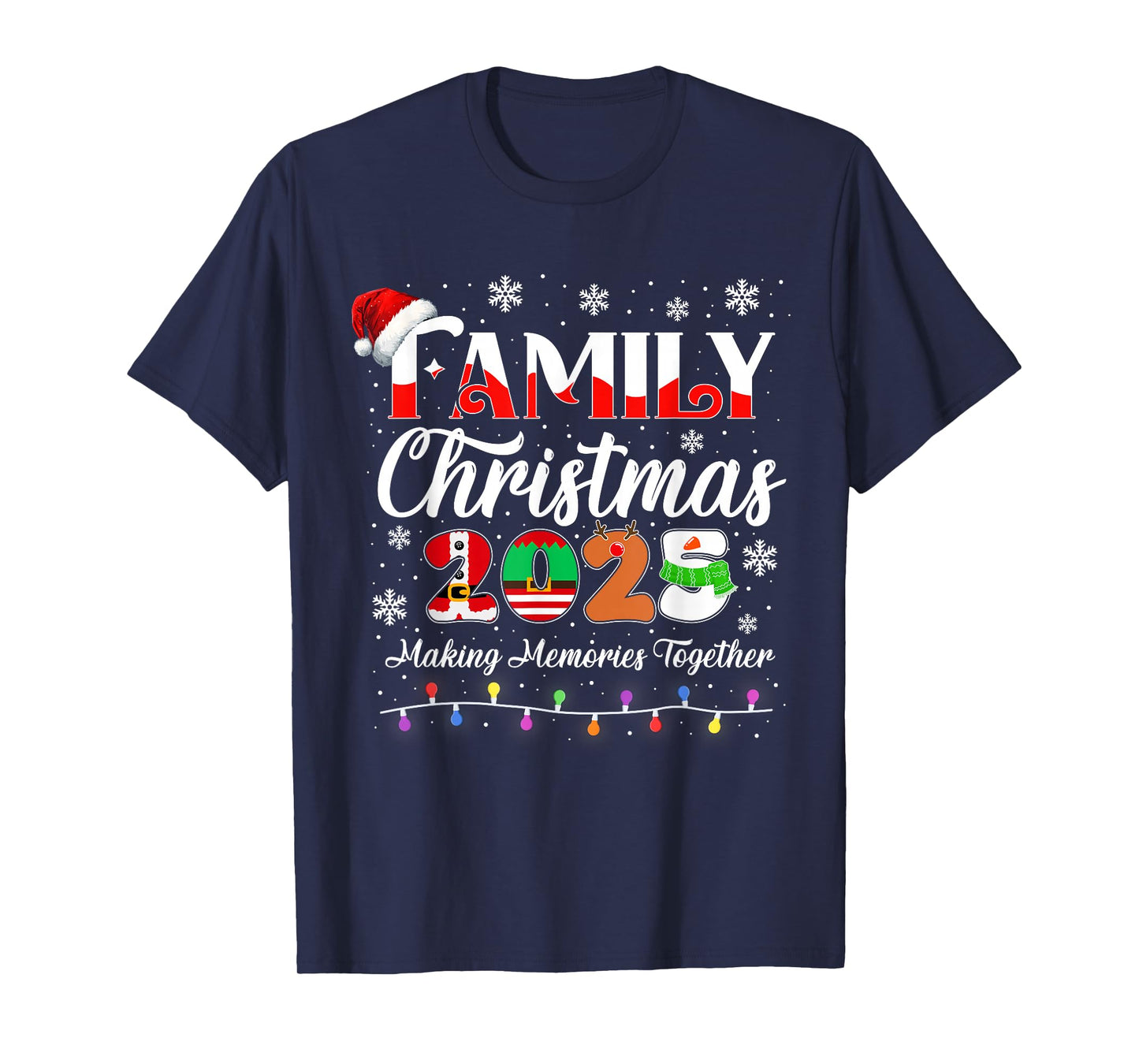Family Christmas 2025 Matching Outfit Xmas Squad Santa T-Shirt