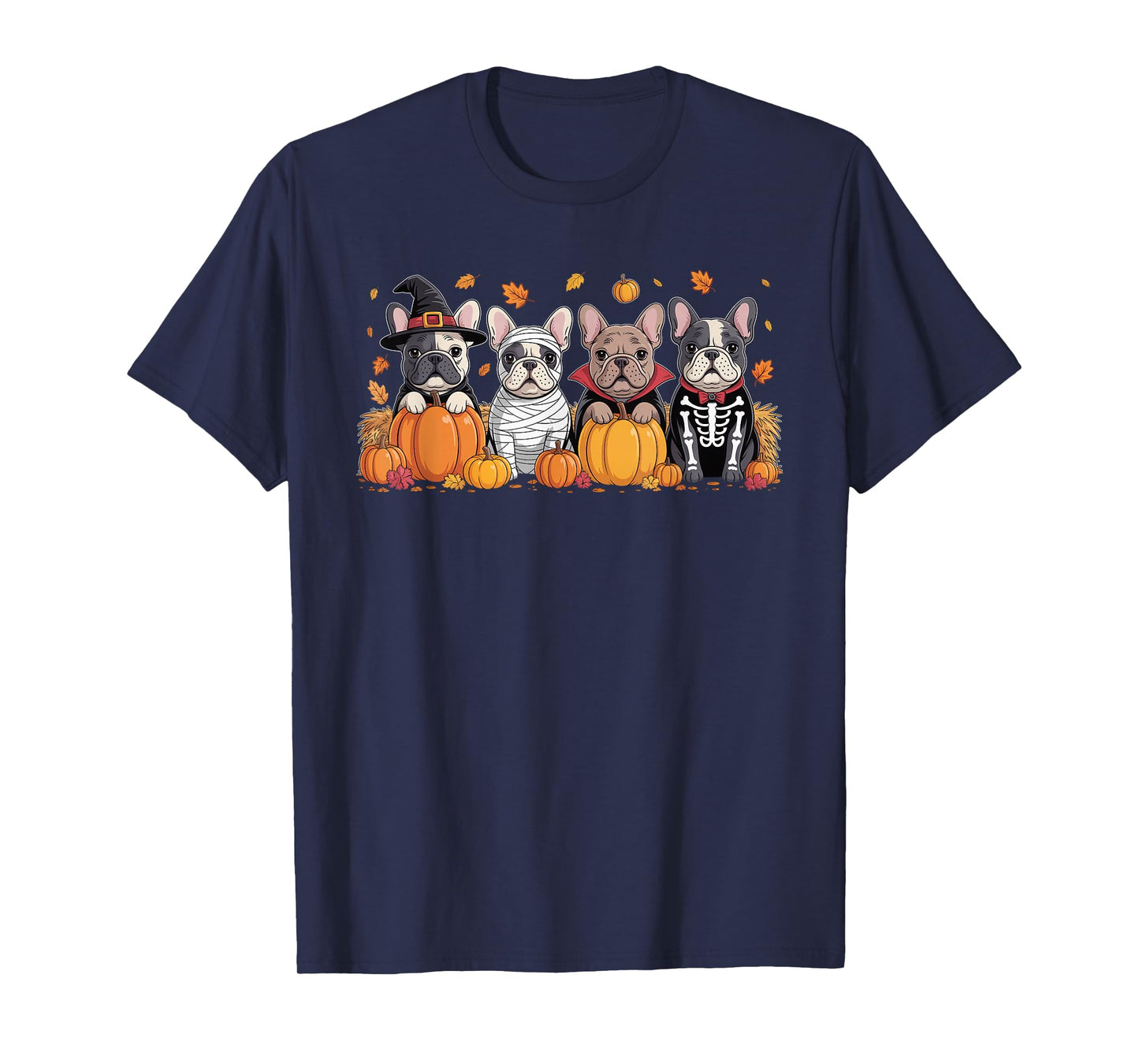 Funny French Bulldog Halloween Party Dogs Trick or Treat T-Shirt