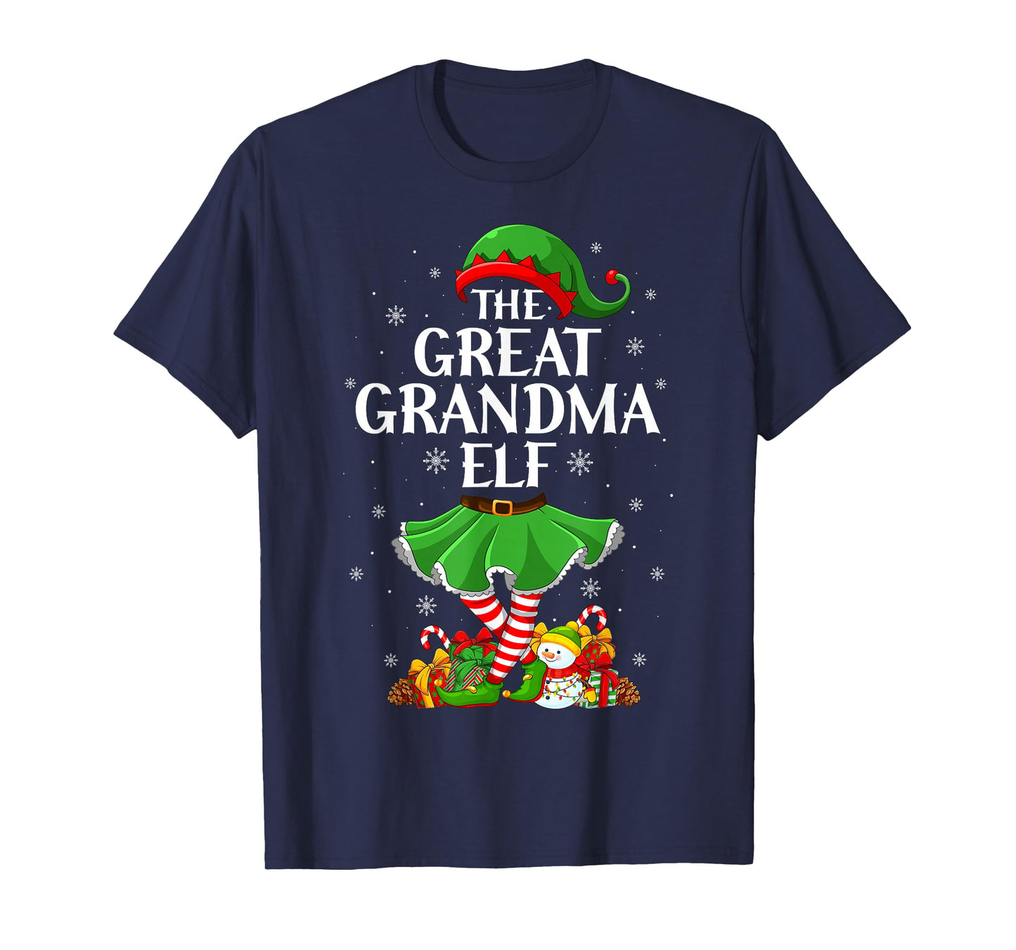 Great Grandma Elf Christmas Family Elf Squad Xmas Girl Women T-Shirt