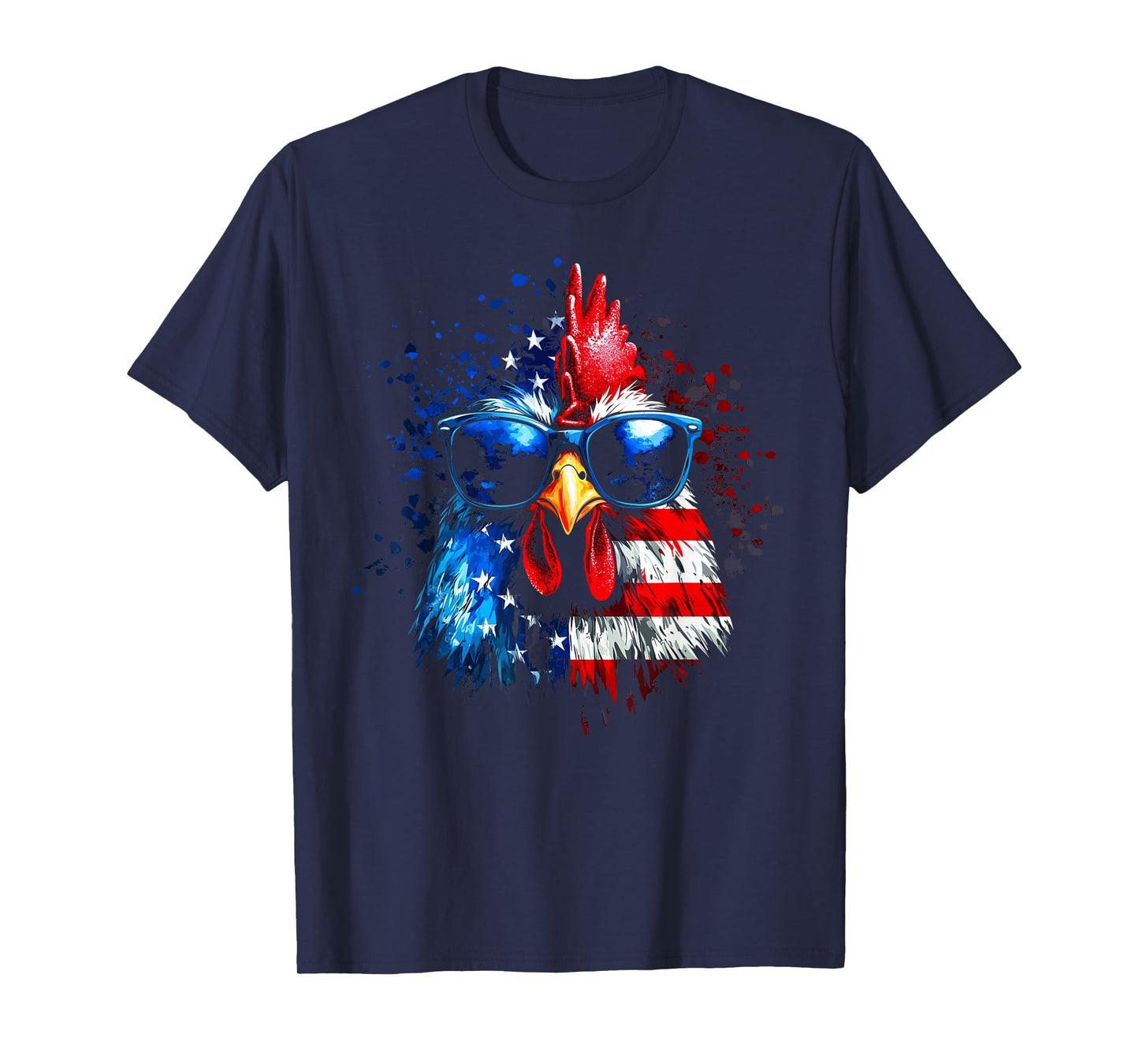 Patriotic Chicken American Flag 4th Of July Farmer Animal T-Shirt