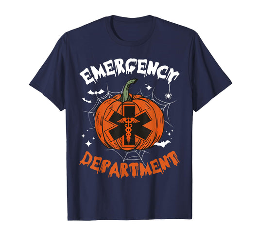 Cute Emergency Department Spooky Season Pumpkin Halloween T-Shirt