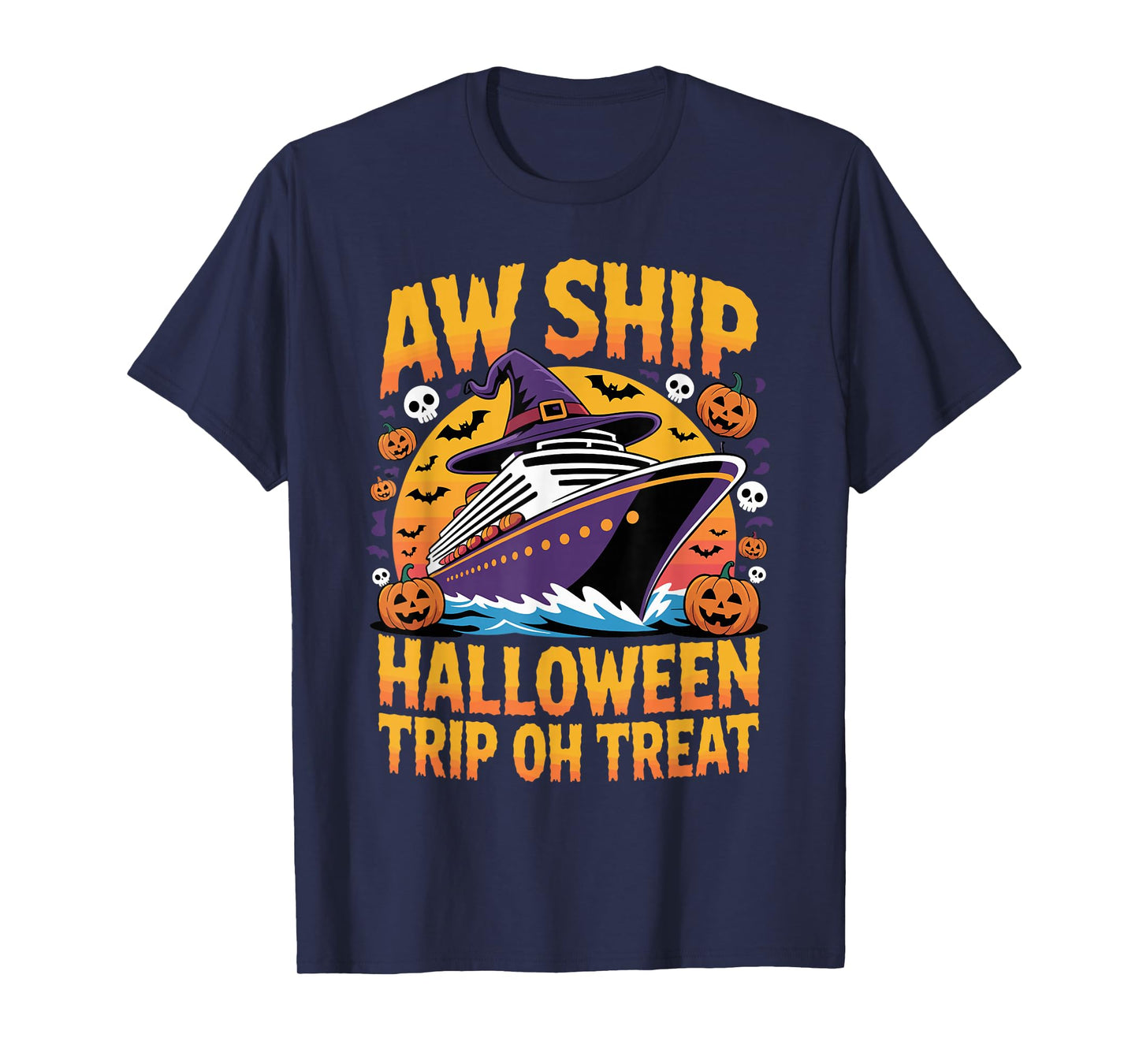 Celebrate Spooky Seas Halloween Cruise Pumpkins Lovers Funny T-Shirt