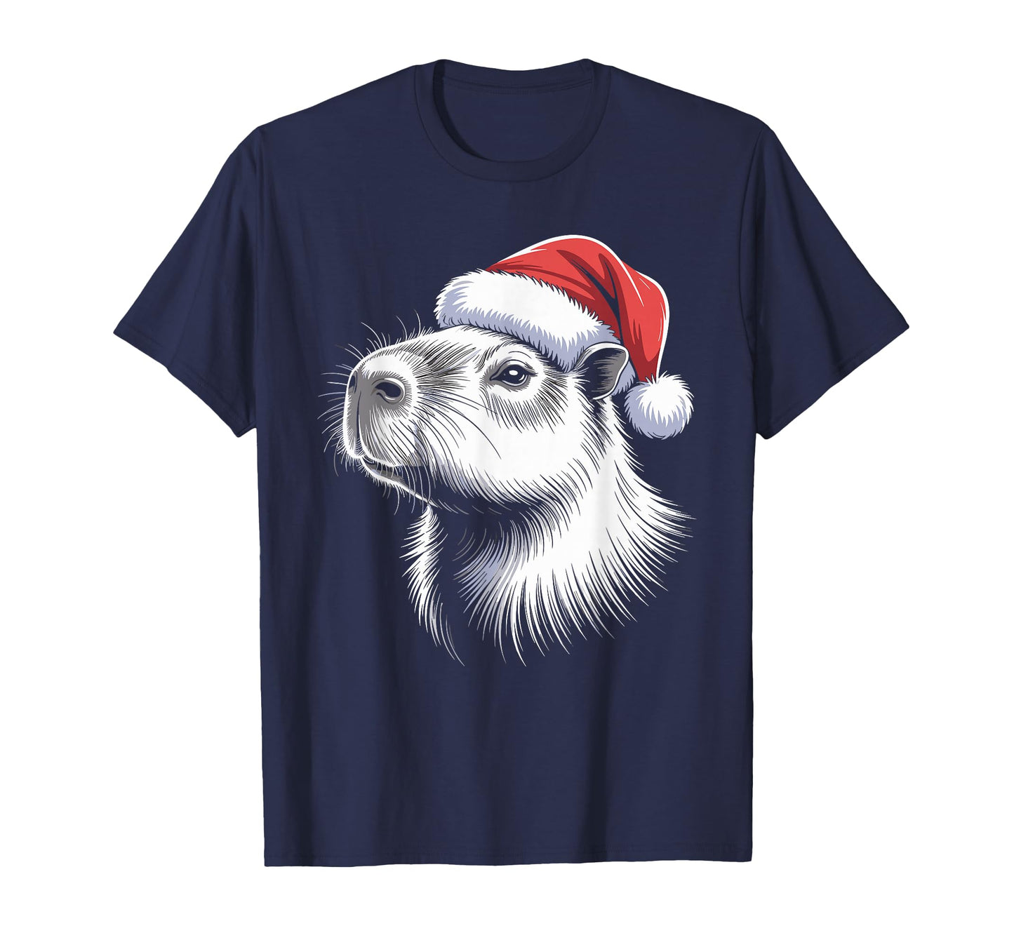 Capybara Santa Hat Christmas Xmas T-Shirt