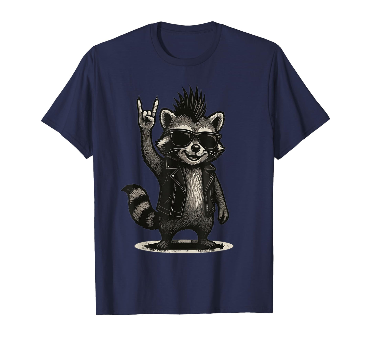 Raccoon Punk Rock Music Vintage T-Shirt