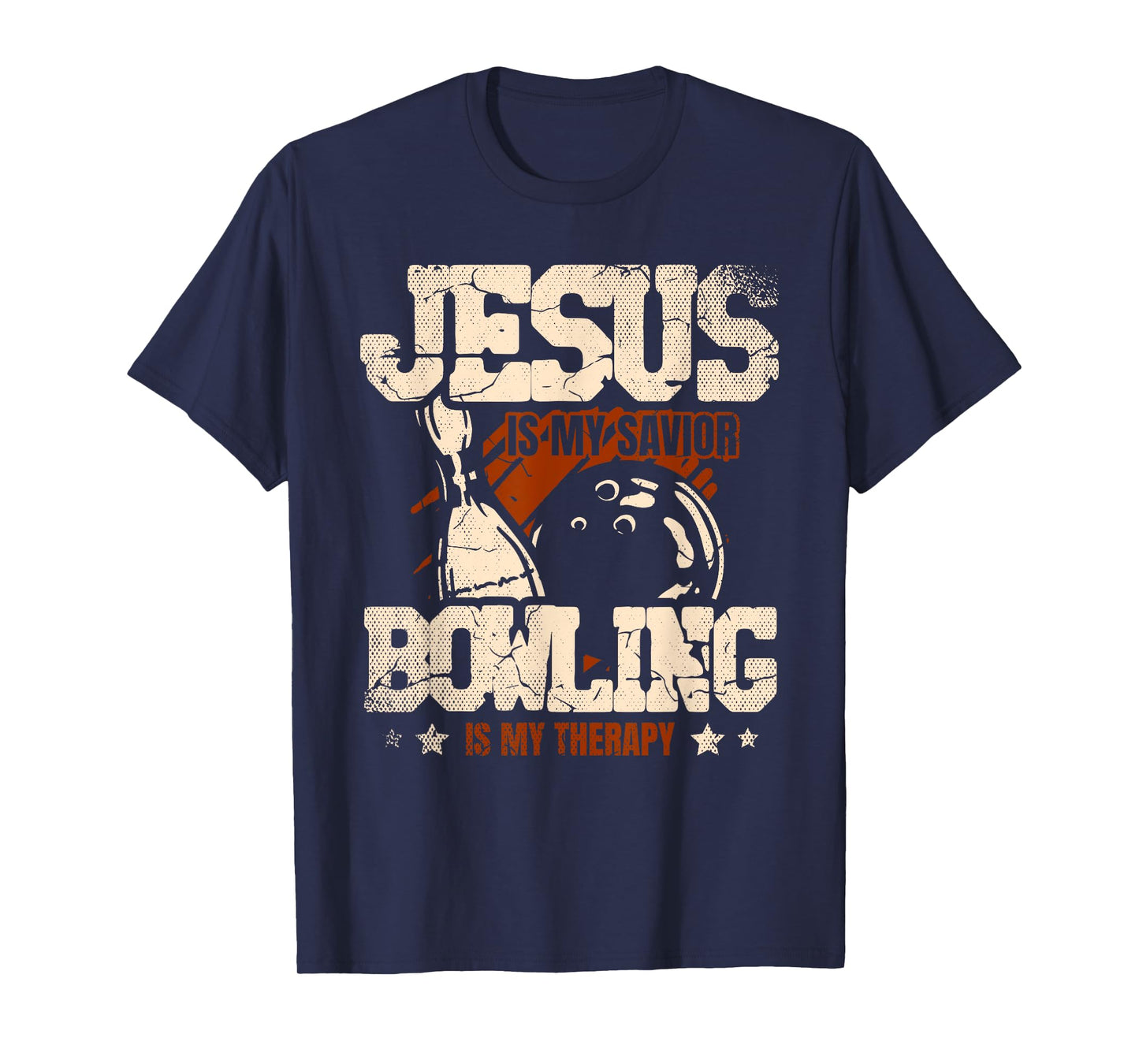 Jesus Is My Savior Bowling Is My Therapy bowler Bowling T-Shirt