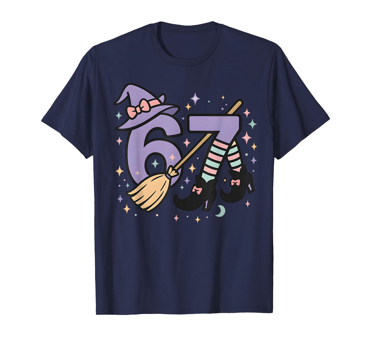 67 Halloween Girls Witch Six Seven 6 7 Brainrot Meme Kids T-Shirt