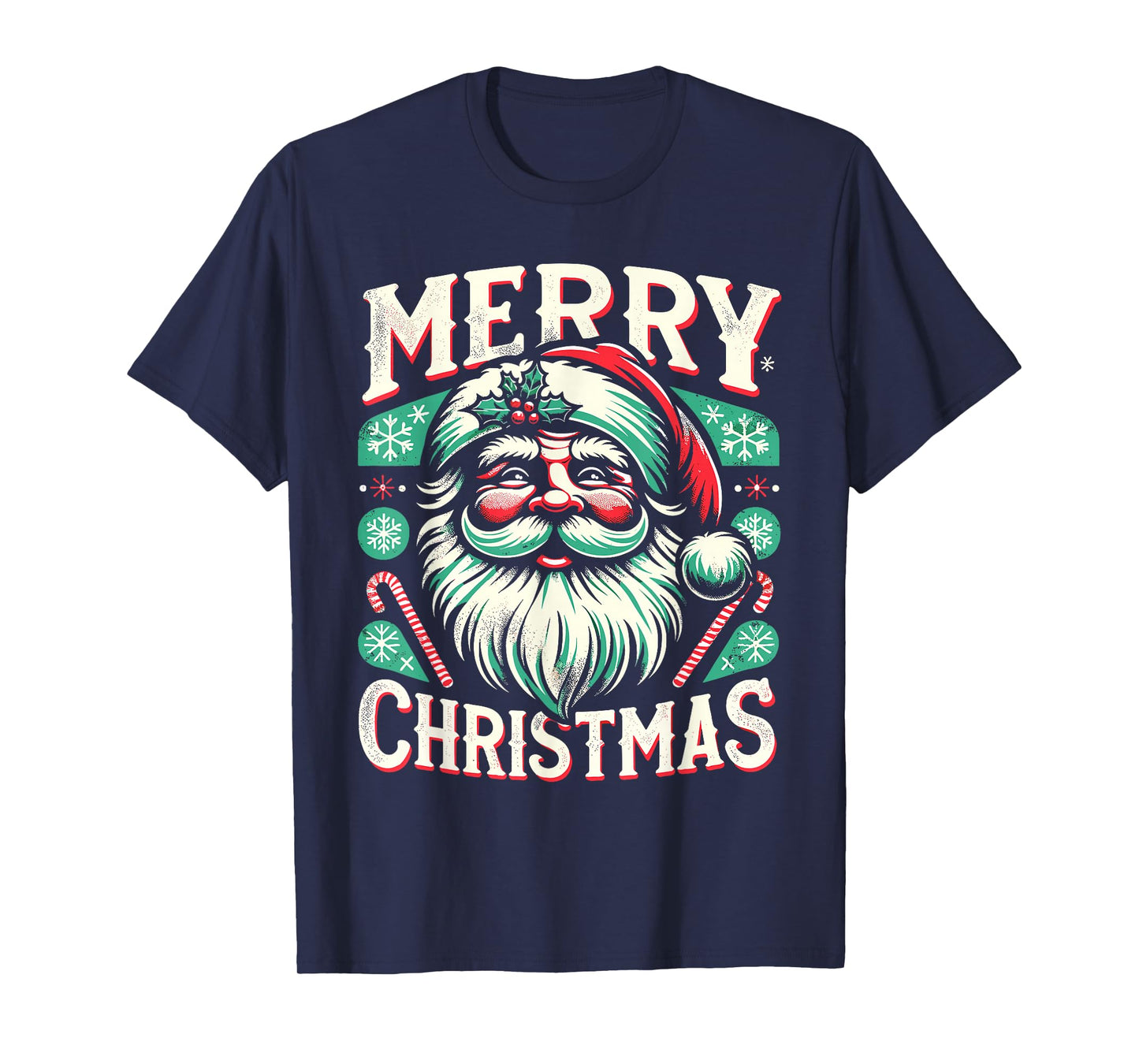 Pink Vintage Santa Claus Merry Christmas Party Holiday Kids T-Shirt
