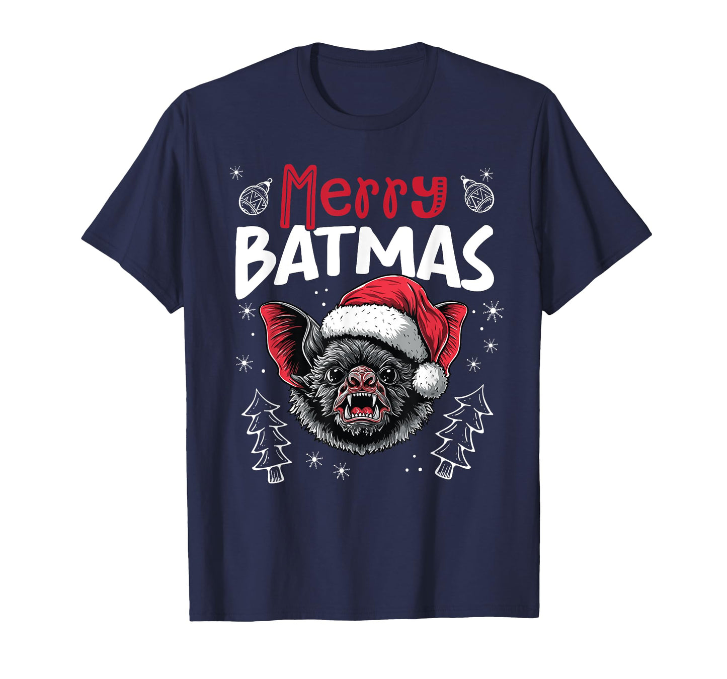 Merry Batmas Funny Christmas Bat T-Shirt