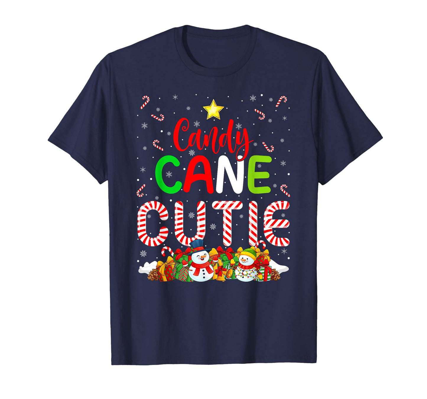 Candy Cane Cutie Christmas Pajama Costume Adults and Kids T-Shirt