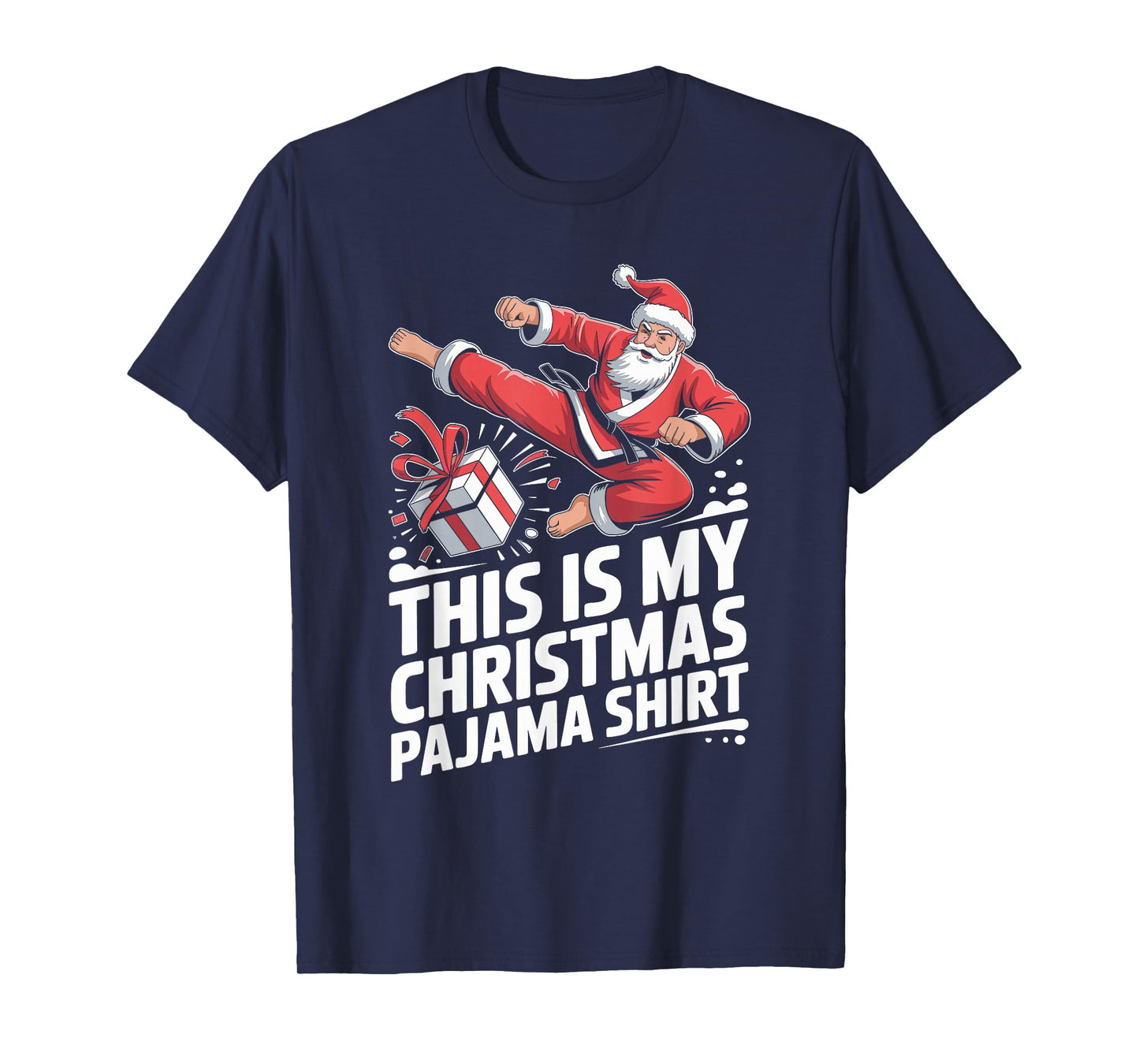 Funny Santa Claus Karate Christmas Martial Arts for Men T-Shirt