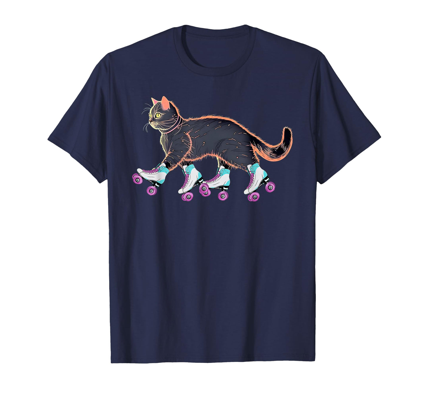 Roller Skating Cat Roller Derby Cats Skater girls woman T-Shirt