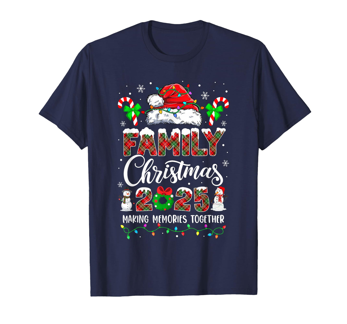 Family Christmas 2025 Funny Matching Squad Santa Xmas T-Shirt