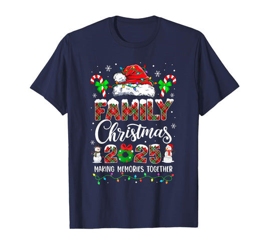 Family Christmas 2025 Funny Matching Squad Santa Xmas T-Shirt