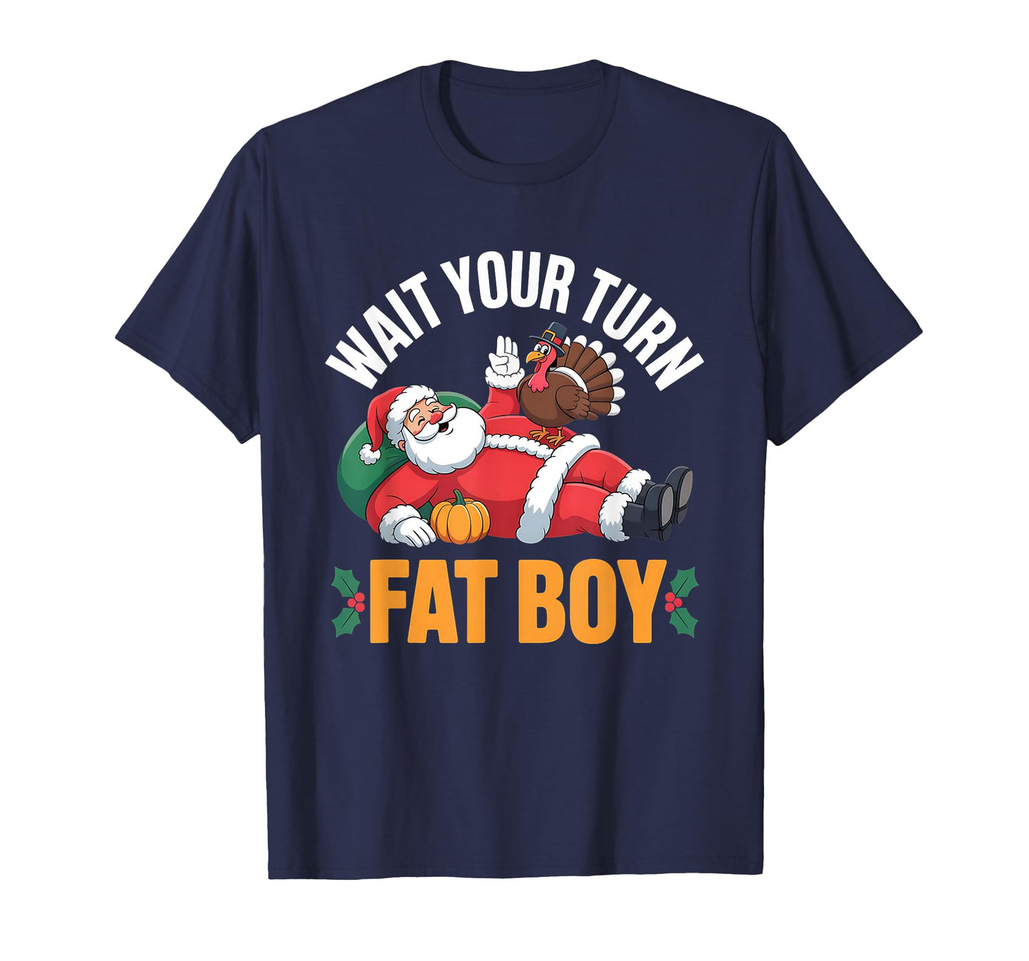 Funny Thanksgiving Christmas Turkey vs Santa for Men Women T-Shirt