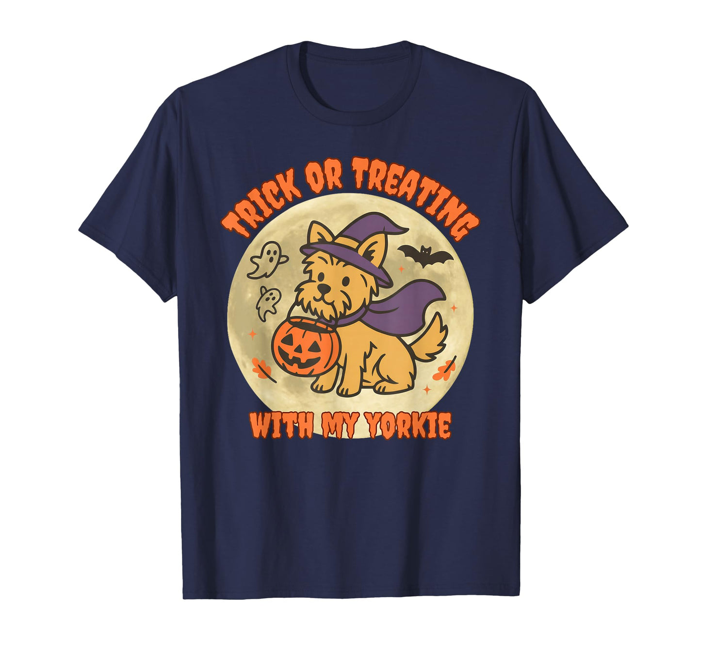 Trick or Treating with My Yorkie Halloween Dog T-Shirt
