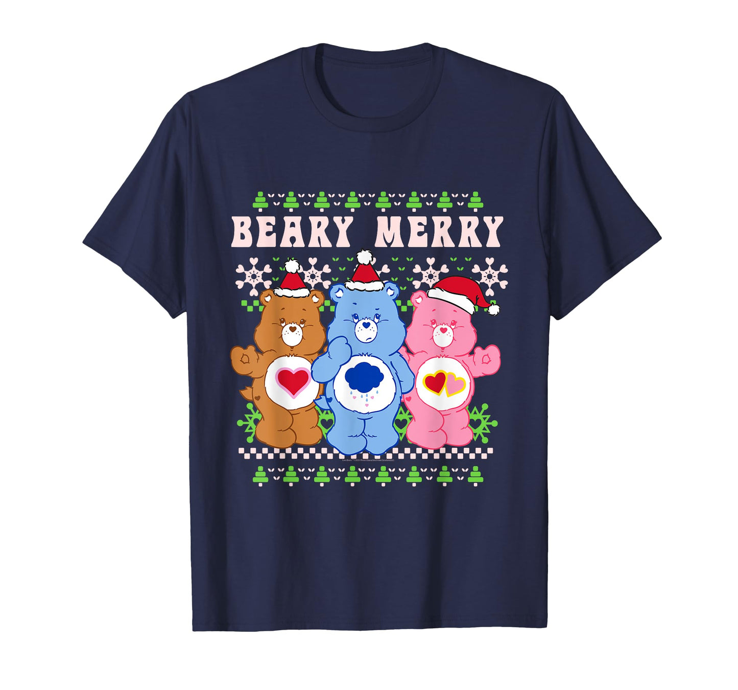 Care Bears Beary Merry Christmas Holiday Design T-Shirt