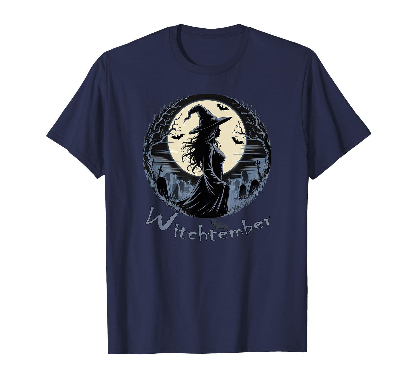 Witch Full Moons Graphic Graveyard Witchy Halloween T-Shirt