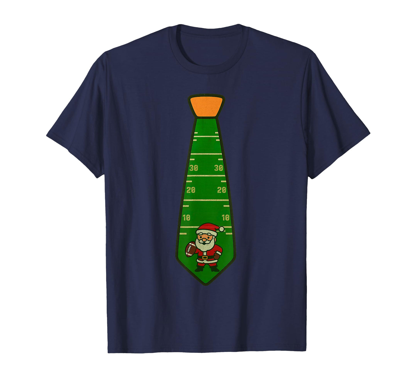 Santa Claus Playing American Football Xmas Holiday Christmas T-Shirt