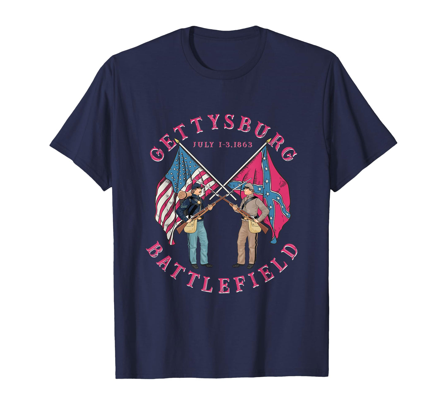 Vintage Gettysburg Battlefield American History T-Shirt