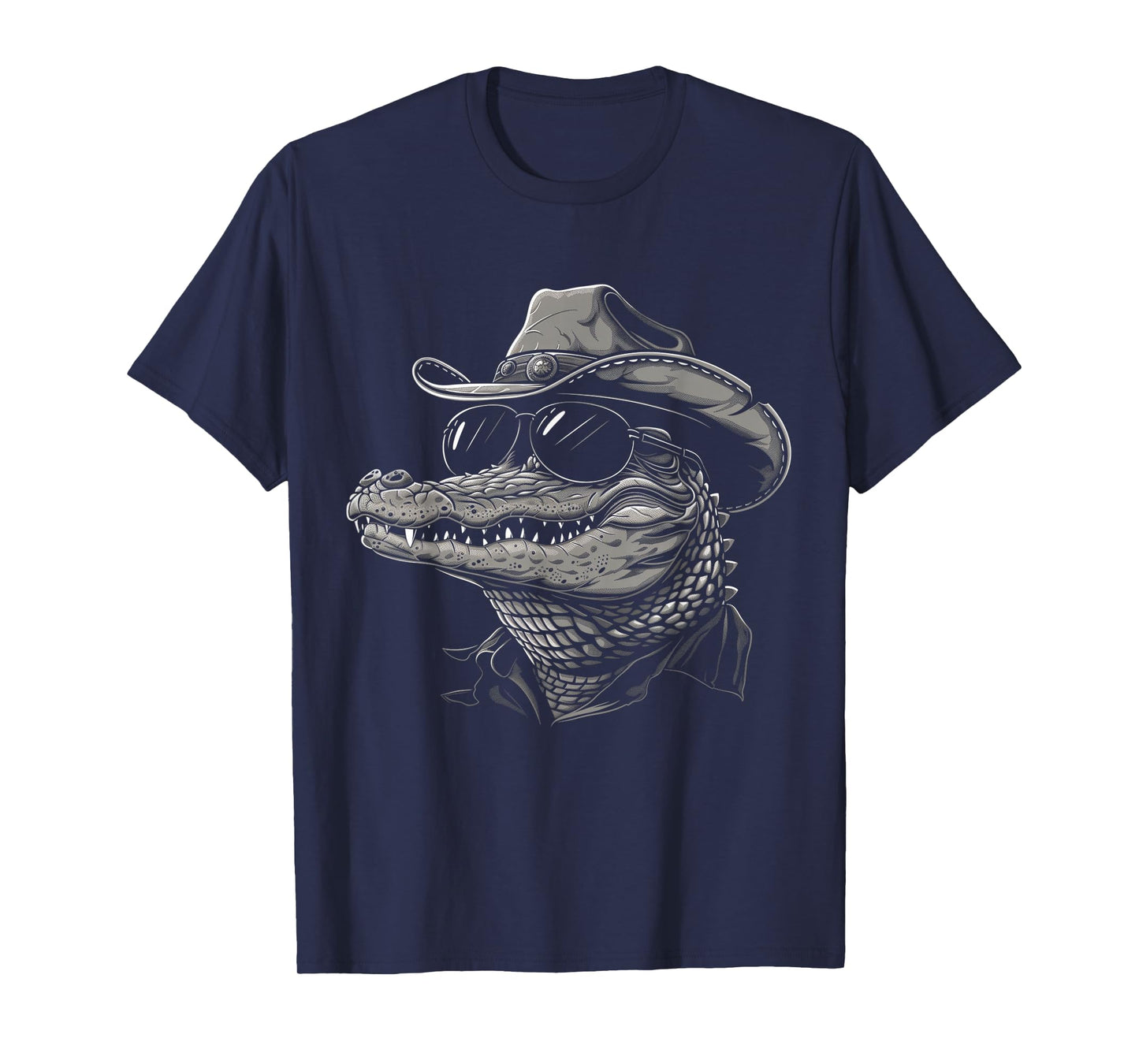 Alligator Cowboy Hat Gator Crocodile Reptile Lover Funny T-Shirt