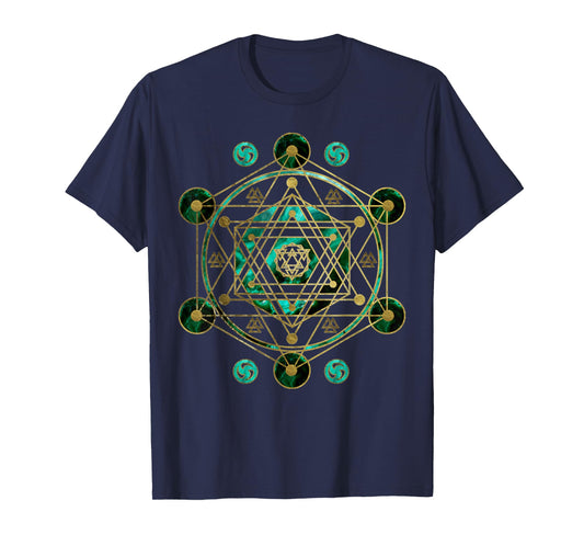 Vintage Metatron Sacred Geometry Retro Spiritual Yoga T-Shirt