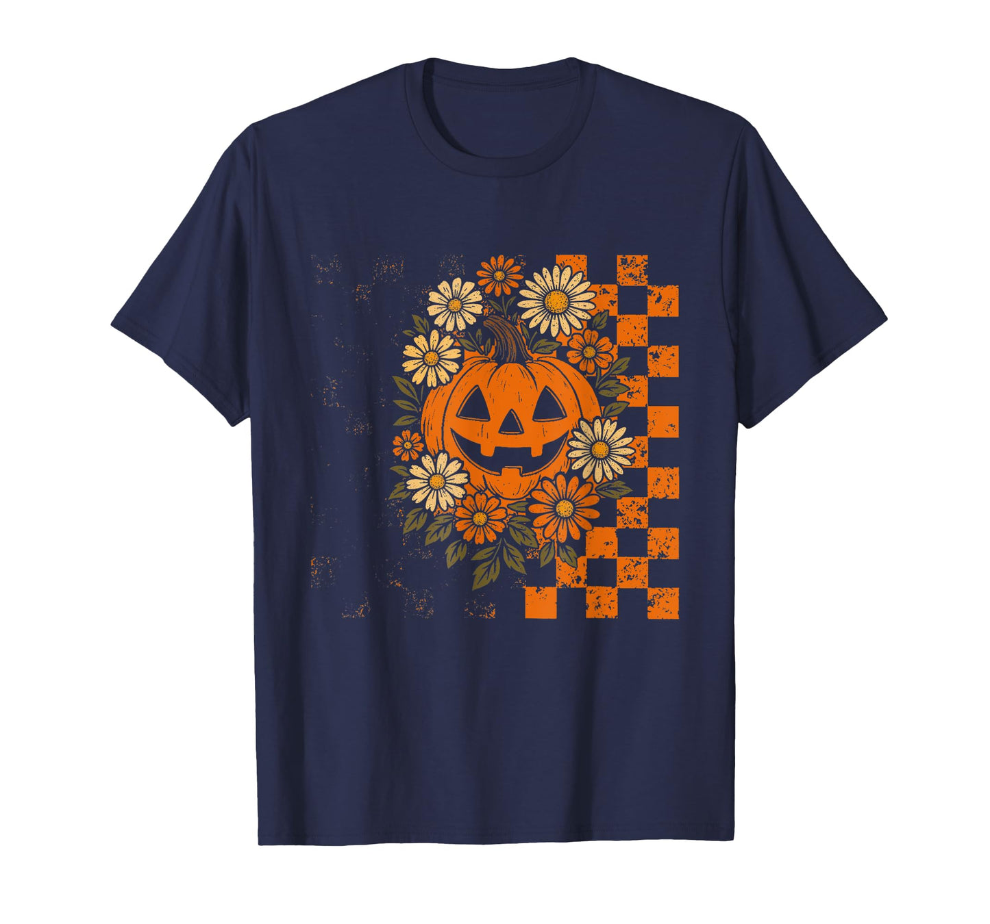 Halloween Shirt Floral Ghost Halloween Costume Girls Women T-Shirt