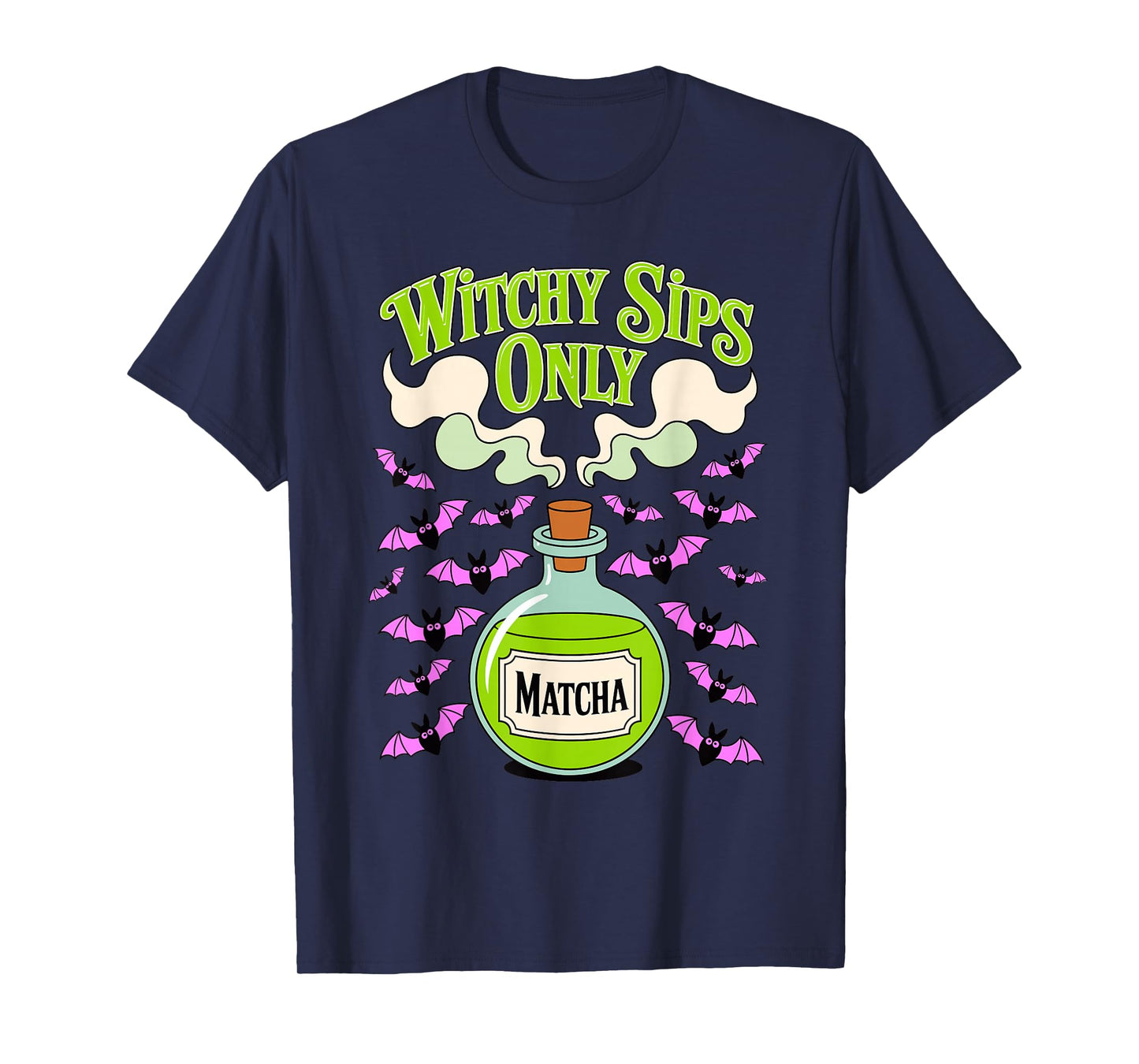 Witchy sips only Matcha Potion Bottle Funny Halloween T-Shirt