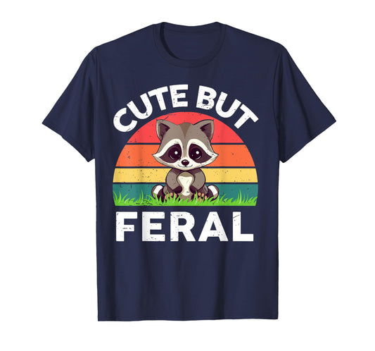 Raccoon Cute But Feral Toddler Boy Funny Raccoon Meme T-Shirt