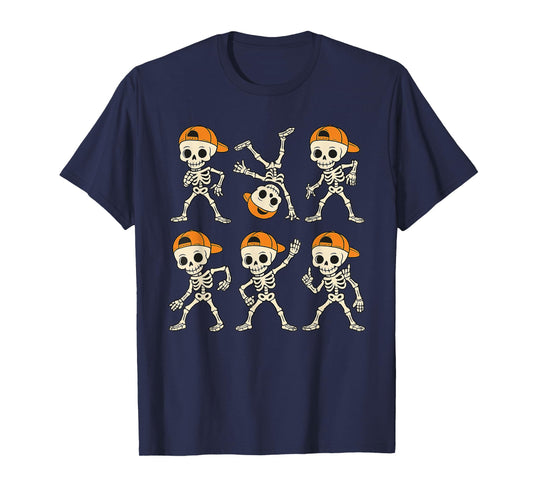 Dancing Skeleton Dance Funny Halloween for Kids Boys Girls T-Shirt