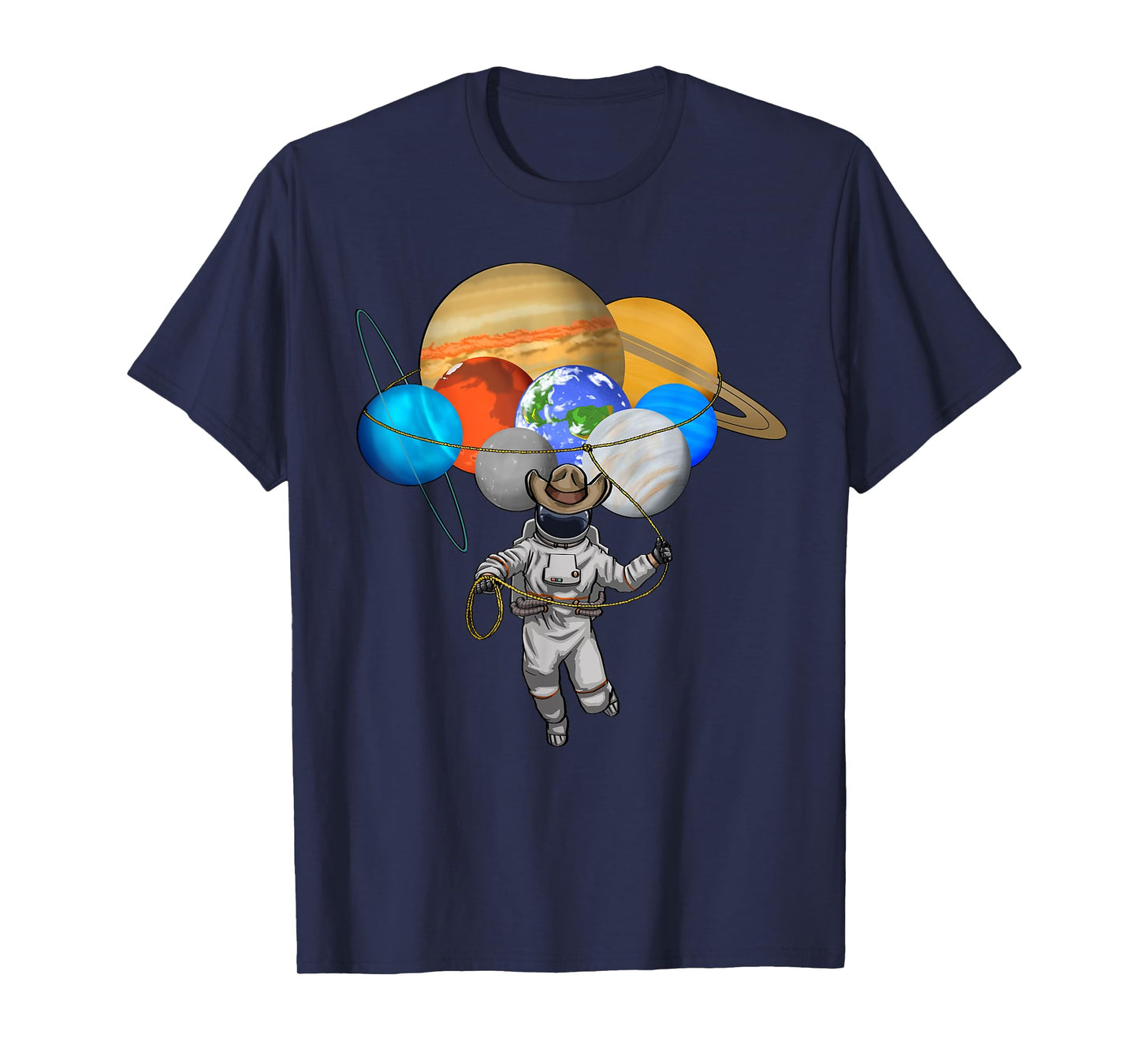 Space Cowboy Tee Shirts Funny Vintage Western Tees Men Retro T-Shirt