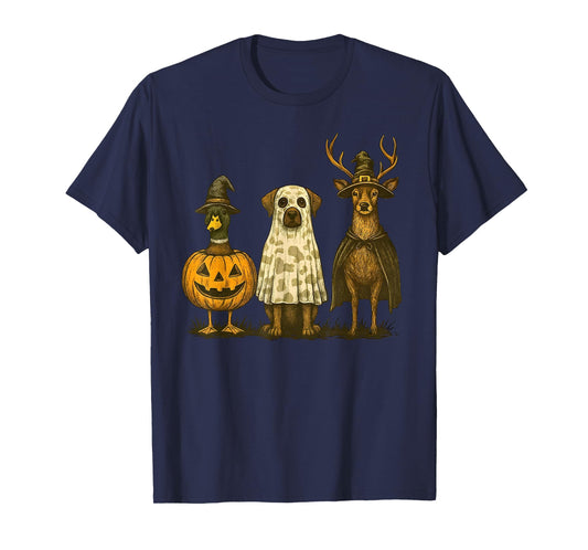 Duck Dog Deer Halloween Costume Hunting Season Men Women Kid T-Shirt