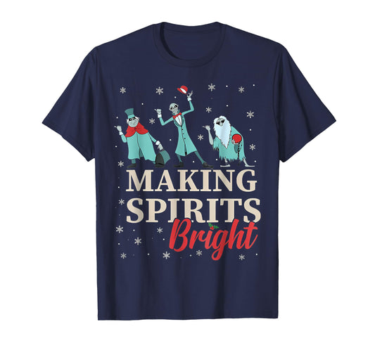 Making Sits Bright Christmas Haunted Ghosts T-Shirt