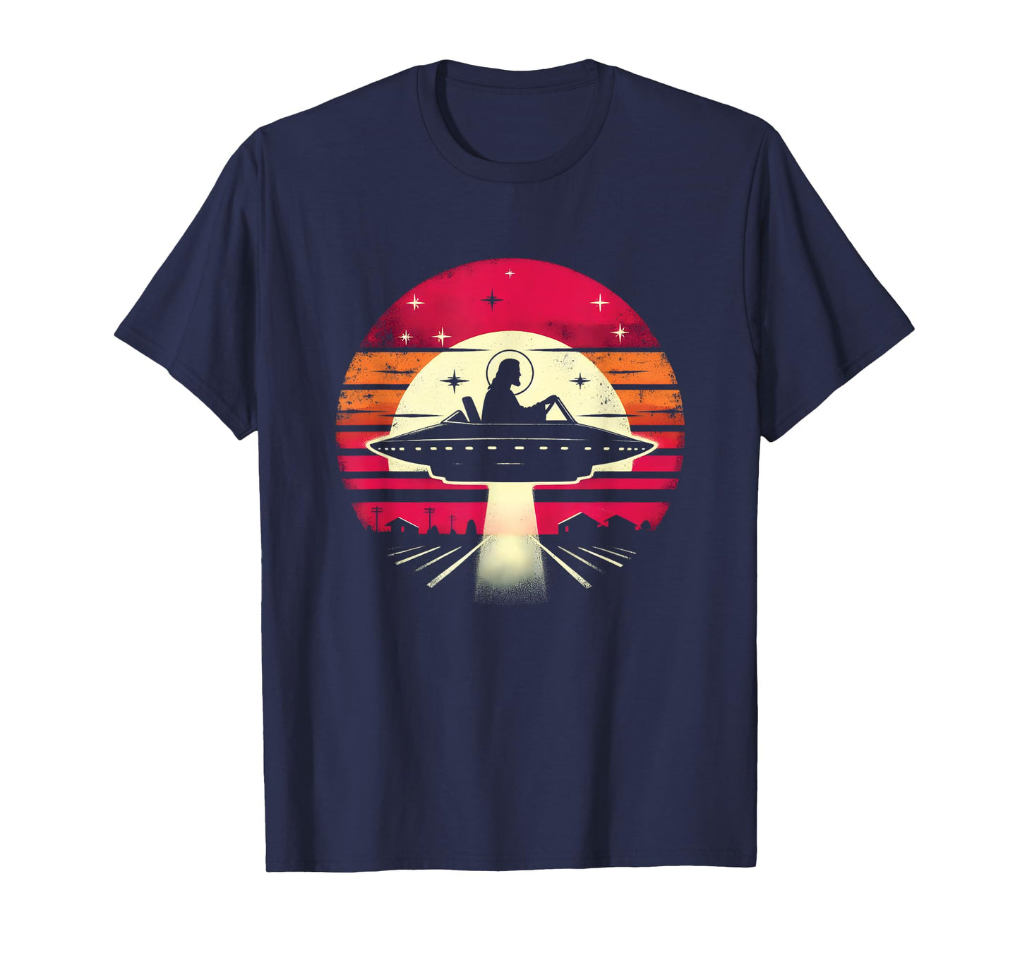 Jesus UFO Pilot - Funny Christian Religious Alien Lover T-Shirt