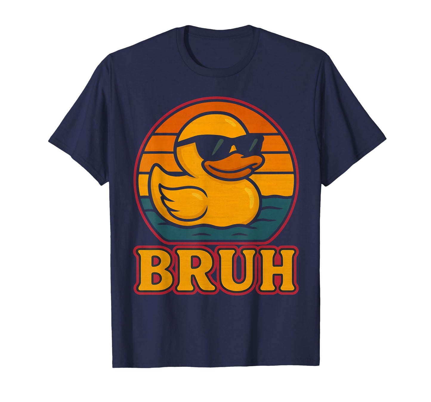 Bruh Duck Rubber Duck Vintage Rubber Duckie Party Boys Retro T-Shirt