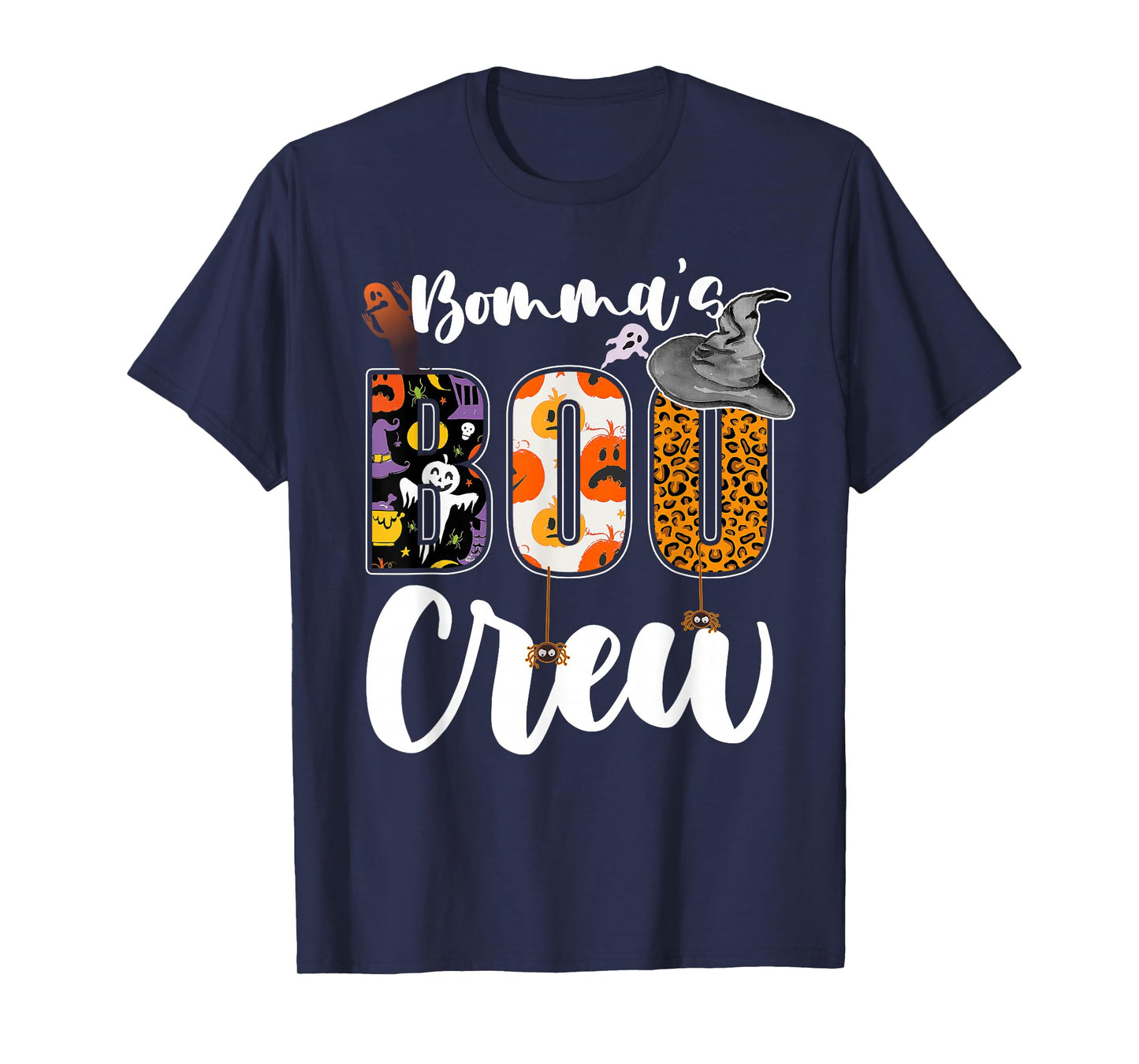 Bomma's Boo Crew Halloween Grandma Grandkids Matching T-Shirt