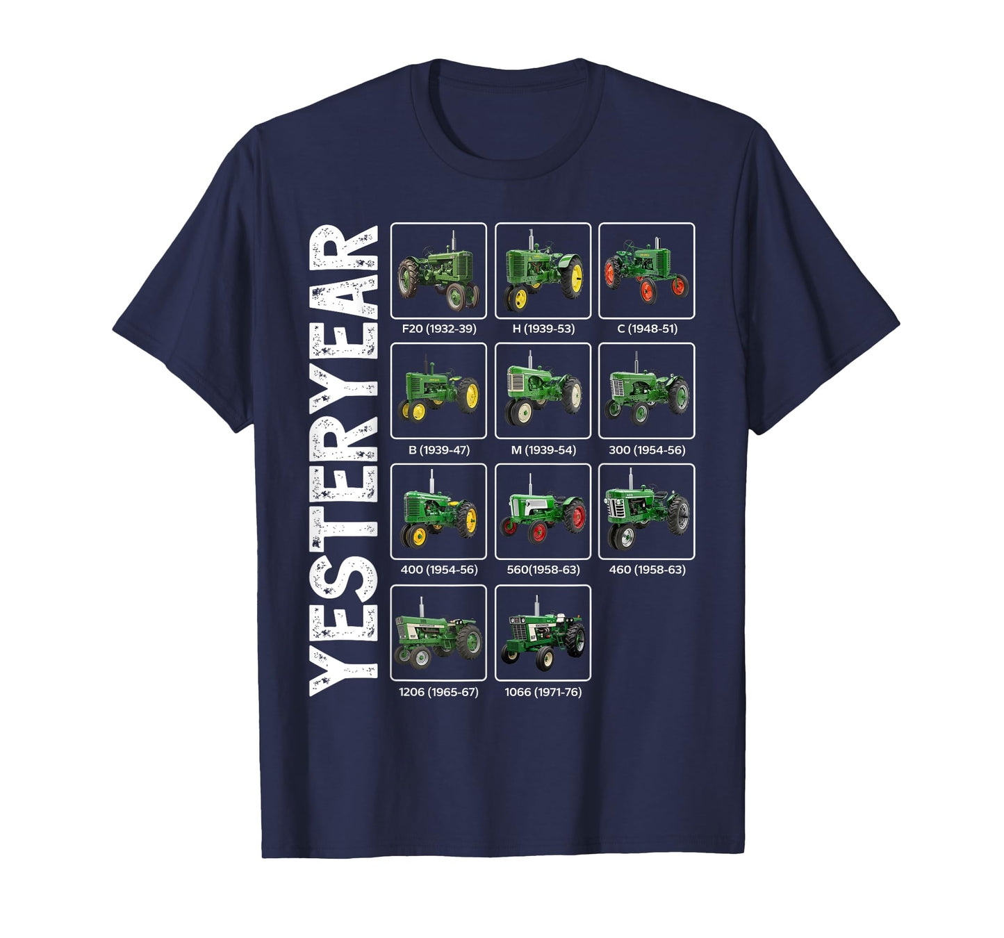 Retro Green Tractor Yesteryear Vintage T-Shirt