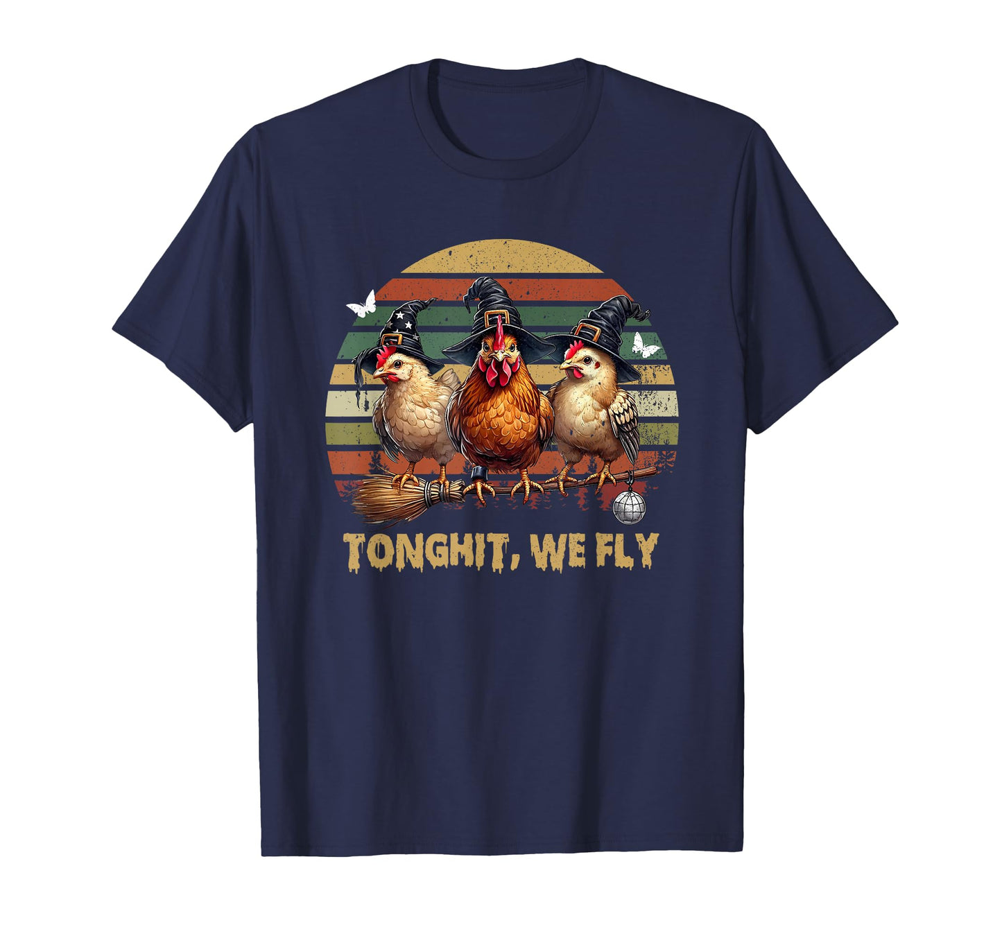 Tonight We Fly Halloween Chicken Fall Farm Animals T-Shirt