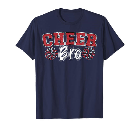 Cheer Bro My Favorite Cheerleader Calls Me Brother Sis Red T-Shirt