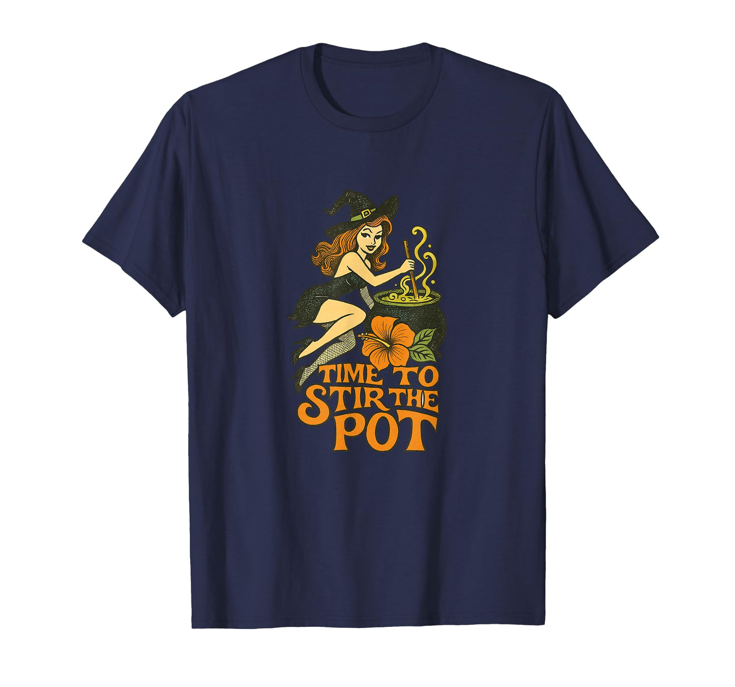 Time to Stir The Pot Halloween Witch T-Shirt